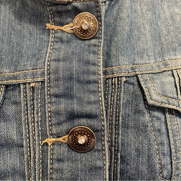 Christopher & Banks Jean Jacket with Studded Details Small - Picture 15 of 16